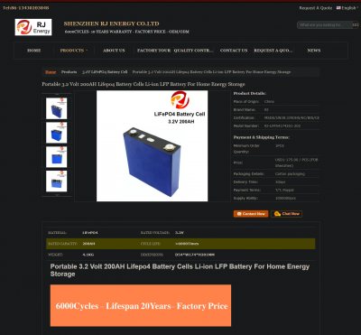 Portable 3.2 Volt 200AH Lifepo4 Battery Cells Li-ion LFP Battery For Home Energy Storage.png