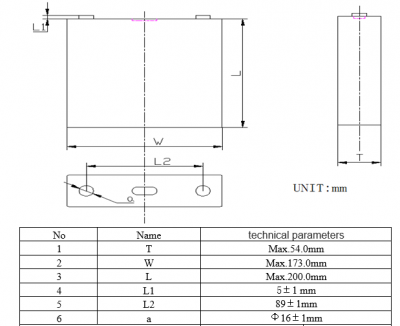 Portable 3.2 Volt 200AH Lifepo4 Battery Cells Li-ion LFP Battery Diamensions.png